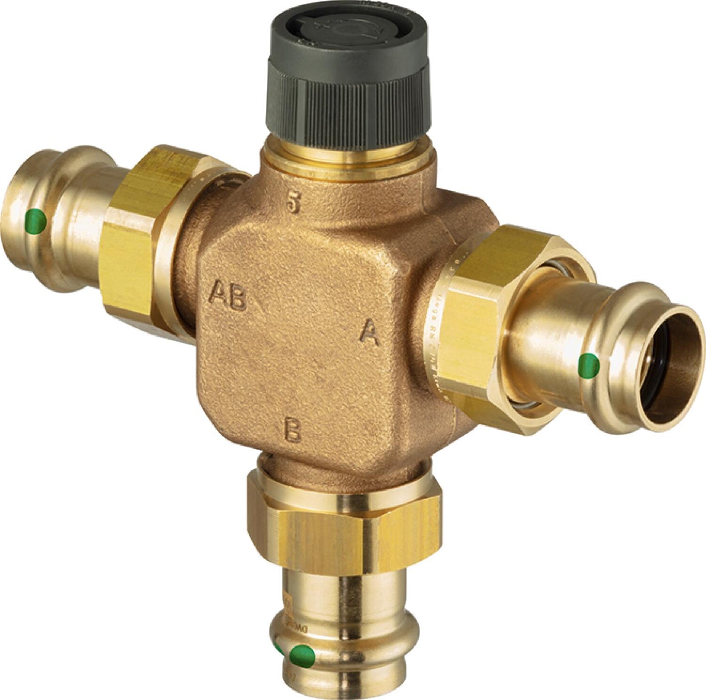 Three – Way Diverting And Mixing Valve Bronze – 2 × 2 | Viega ProPress System (SKU: 87445)