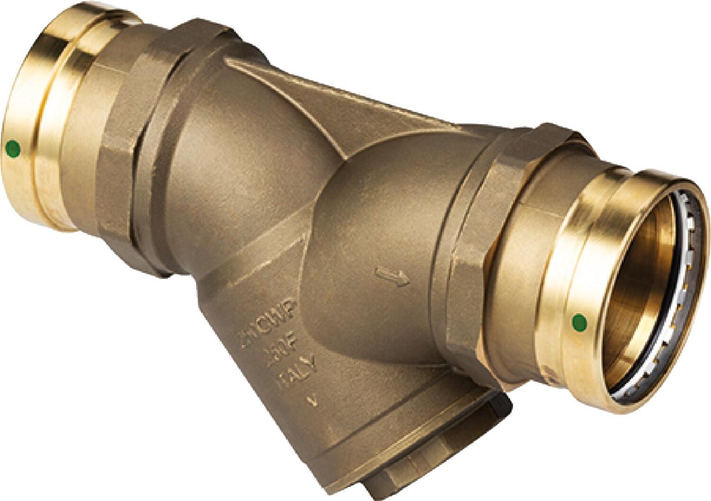 Viega Propress Wye Strainer, Brass, P1: 3; P2: 3 - Innoflo Solutions Inc.