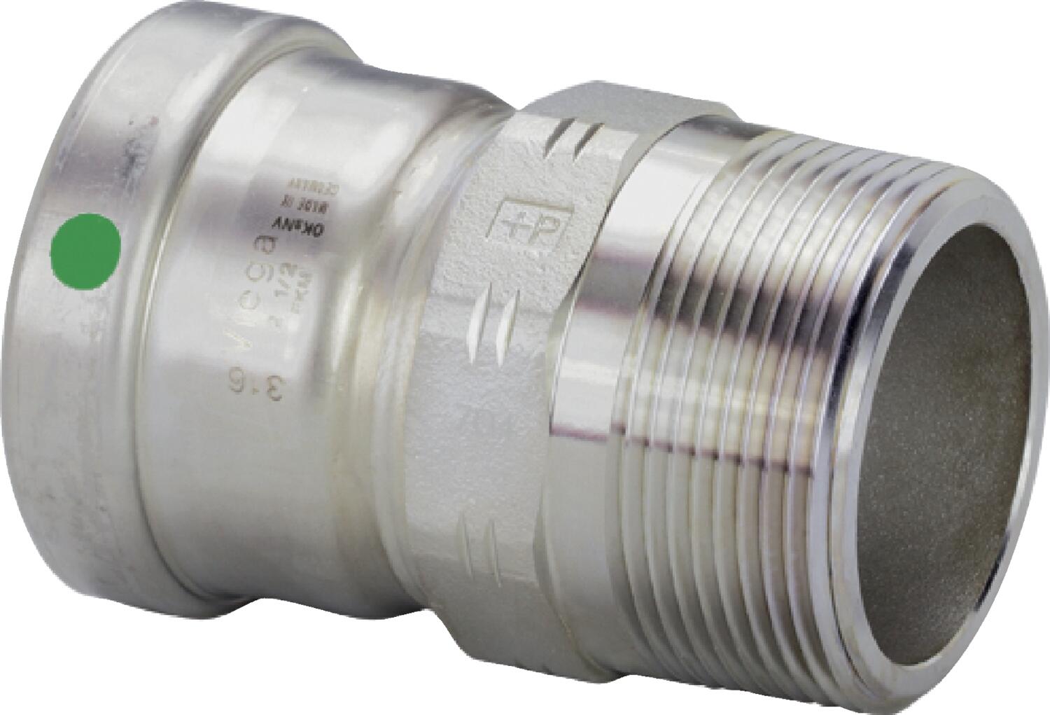 Viega Propress Adapter 316 Stainless Steel Mpt: 4 – 4 | Viega ProPress Stainless System (SKU: 80070)