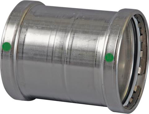 Viega Propress Coupling 316 Stainless Steel – 4 × 4 | Viega ProPress Stainless System (SKU: 80350)