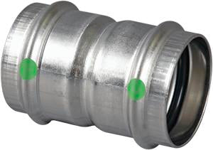 Viega Propress Coupling 316 Stainless Steel – 11/4 × 11/4 | Viega ProPress Stainless System (SKU: 80280)