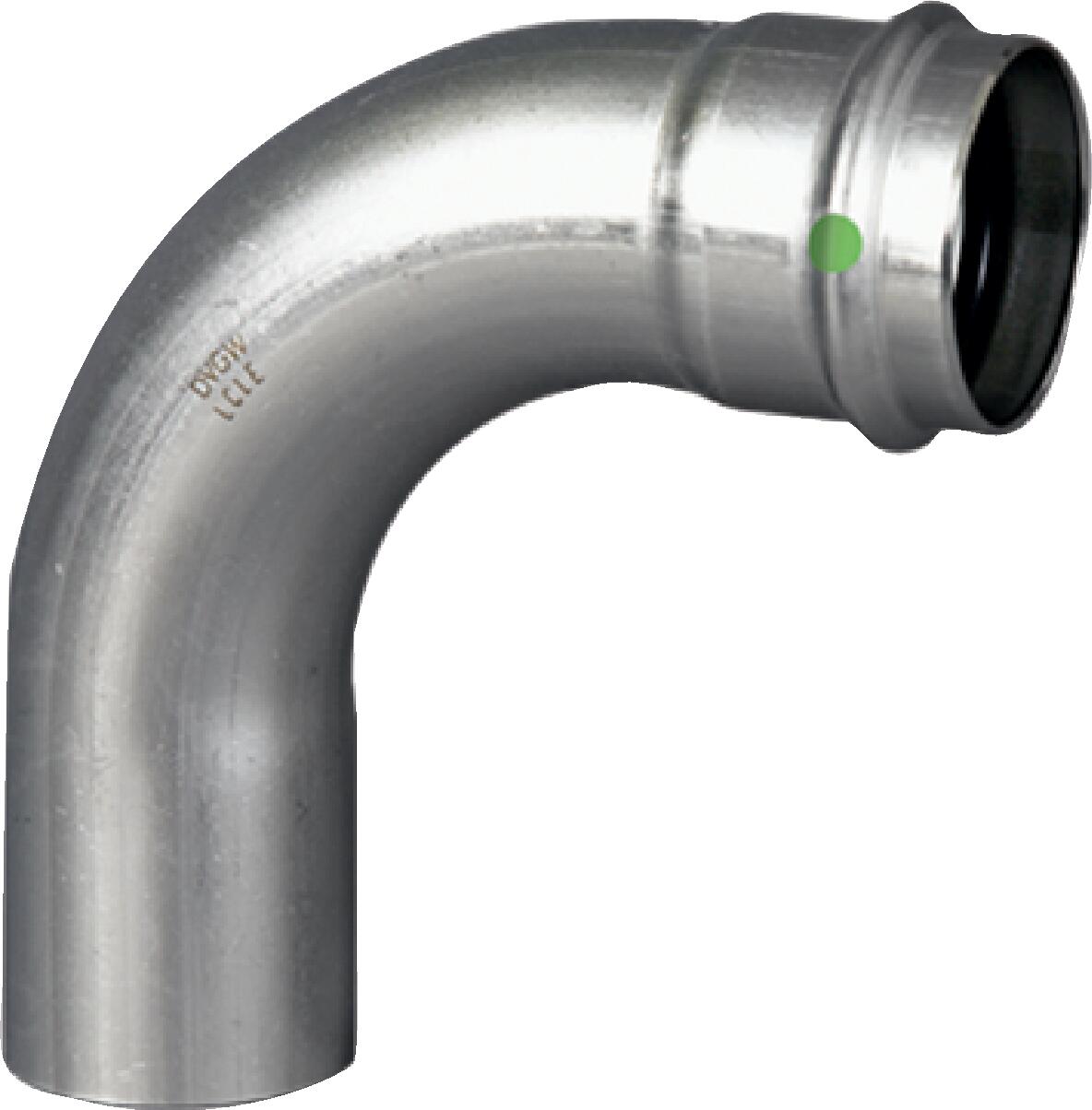 Viega Propress 90° Street Elbow 316 Stainless Steel Ftg (cts): 11/2 – 11/2 | Viega ProPress Stainless System (SKU: 80510)