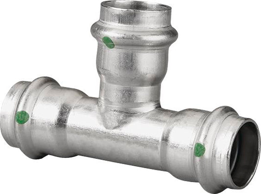 Viega Propress Tee 316 Stainless Steel – 1 × 1 × 3/4" | Viega ProPress Stainless System (SKU: 80650)