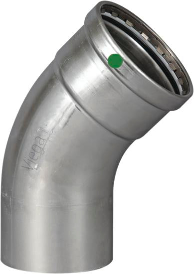 Viega Propress 45° Street Elbow 316 Stainless Steel Ftg (cts): 3 – 3 | Viega ProPress Stainless System (SKU: 80570)