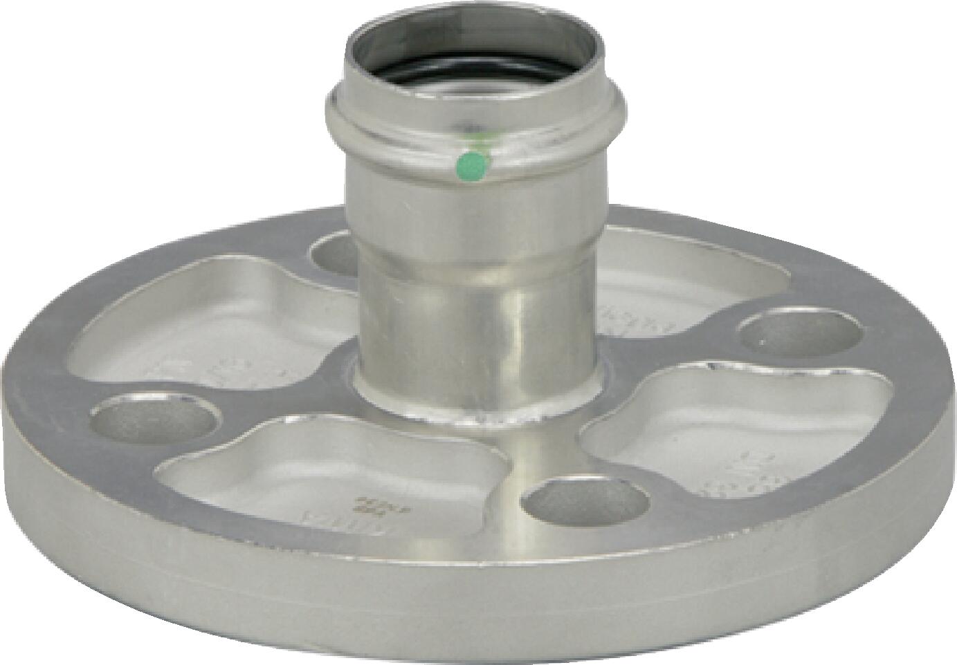 Viega Propress Adapter Flange 316 Stainless Steel Bolt Pattern: 4 Bolt Pattern Diameter: 43/4 – 2 | Viega ProPress Stainless System (SKU: 81060)
