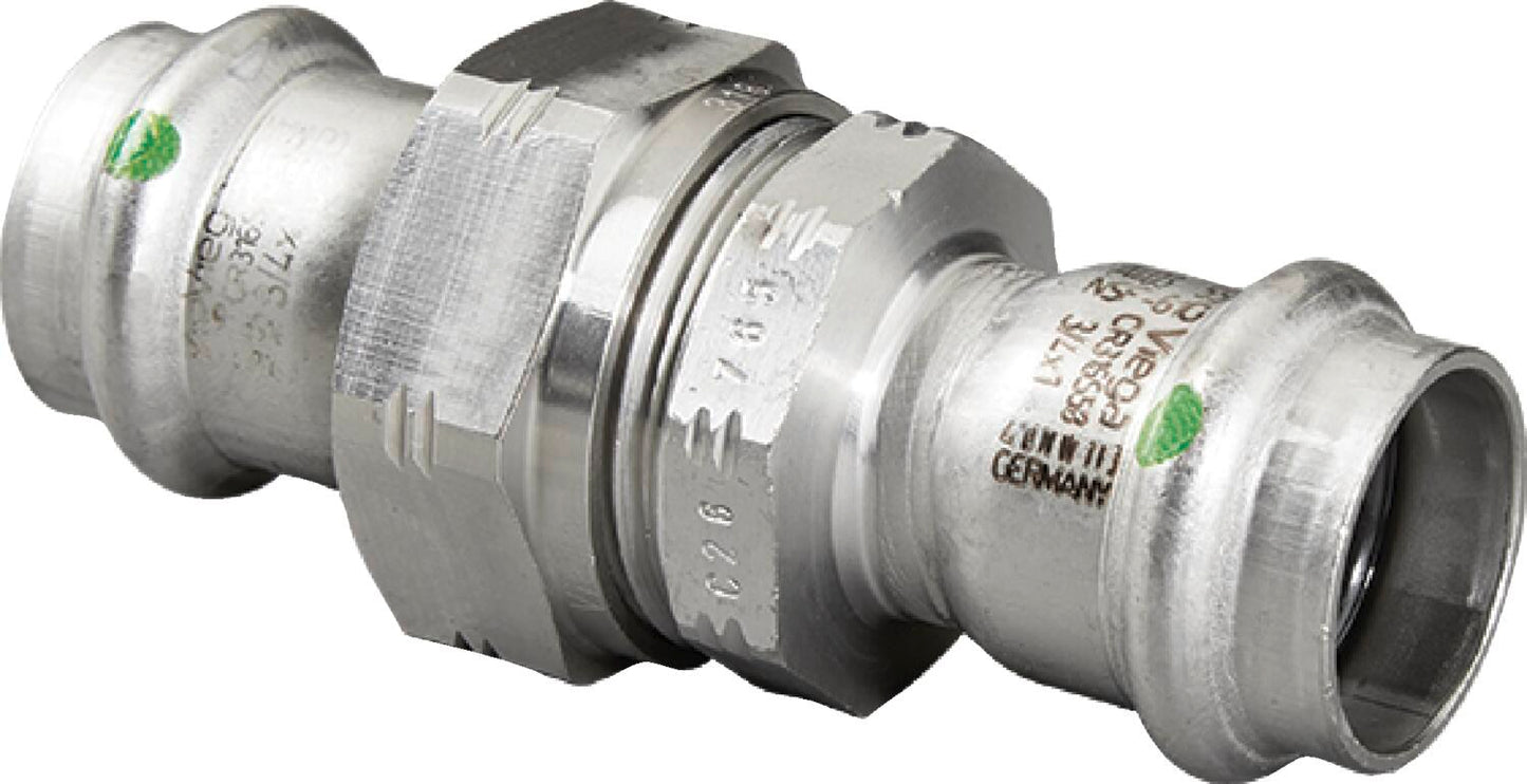 Viega Propress Union 316 Stainless Steel – 1/2" × 1/2" | Viega ProPress Stainless System (SKU: 81005)