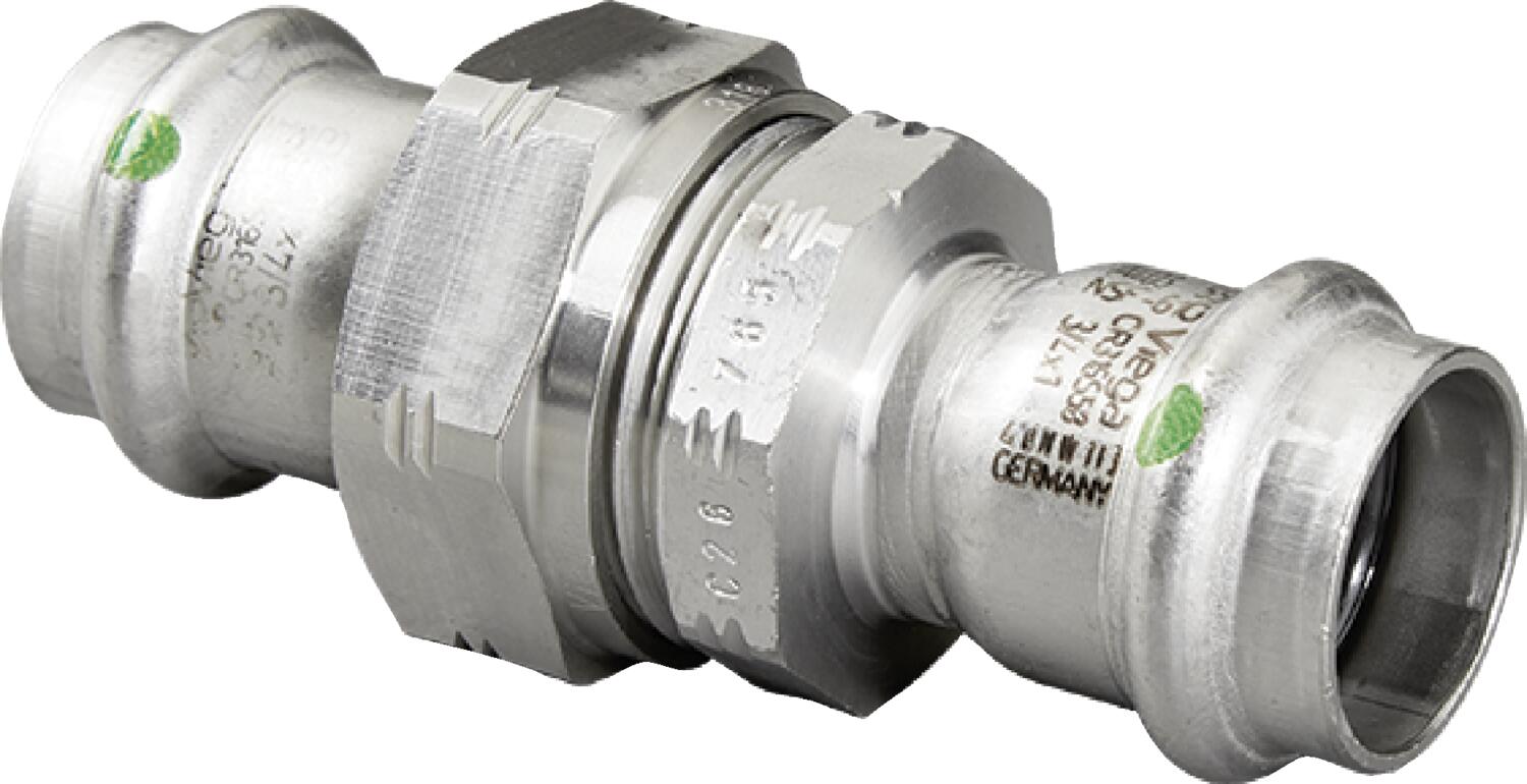 Viega Propress Union 316 Stainless Steel – 1/2" × 1/2" | Viega ProPress Stainless System (SKU: 81005)