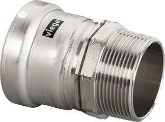 Viega Megapress Adapter 304 Stainless Steel Mpt: 3 – 3 | Viega MegaPress System (SKU: 95640)
