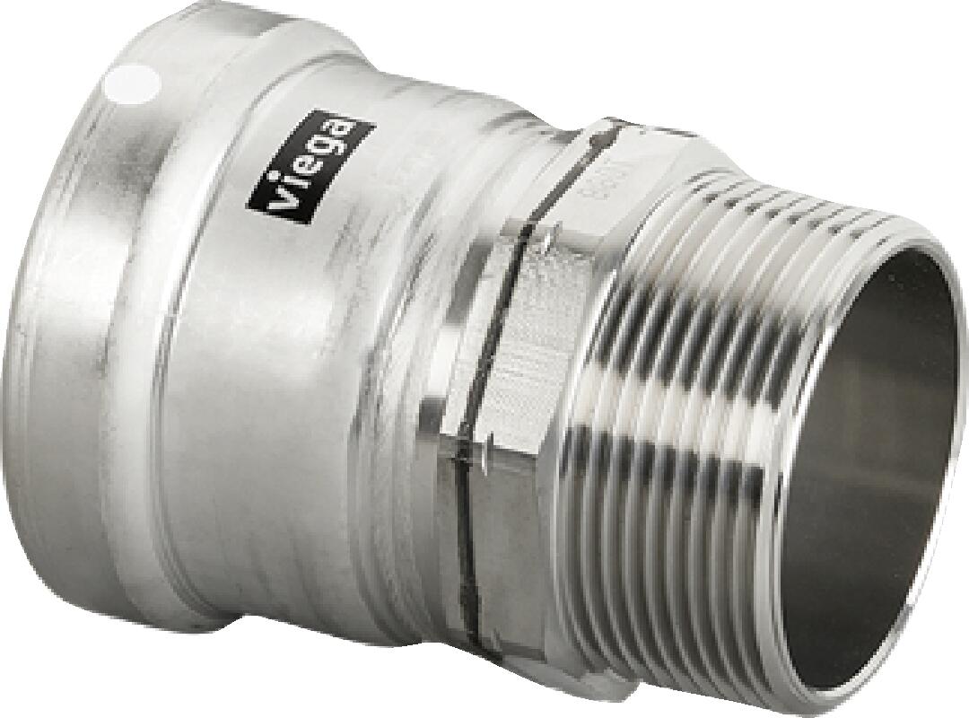 Viega Megapress Adapter 304 Stainless Steel Mpt: 4 – 4 | Viega MegaPress System (SKU: 95735)