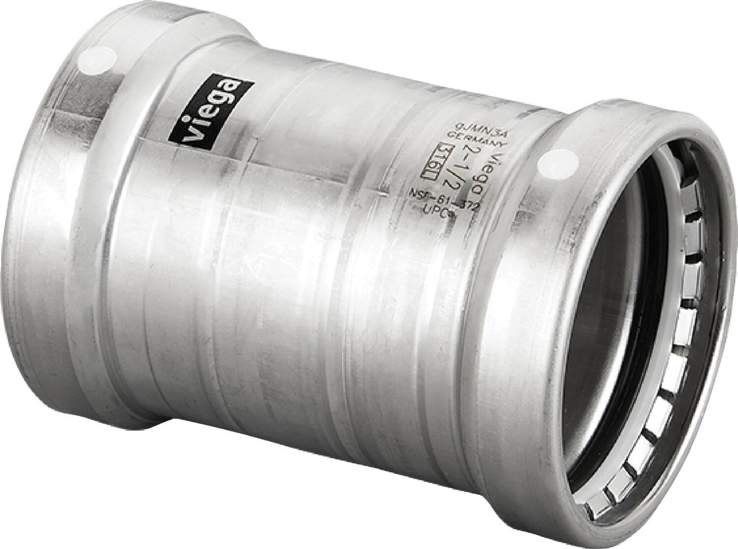 Viega Megapress Coupling 304 Stainless Steel – 4 × 4 | Viega MegaPress System (SKU: 95670)