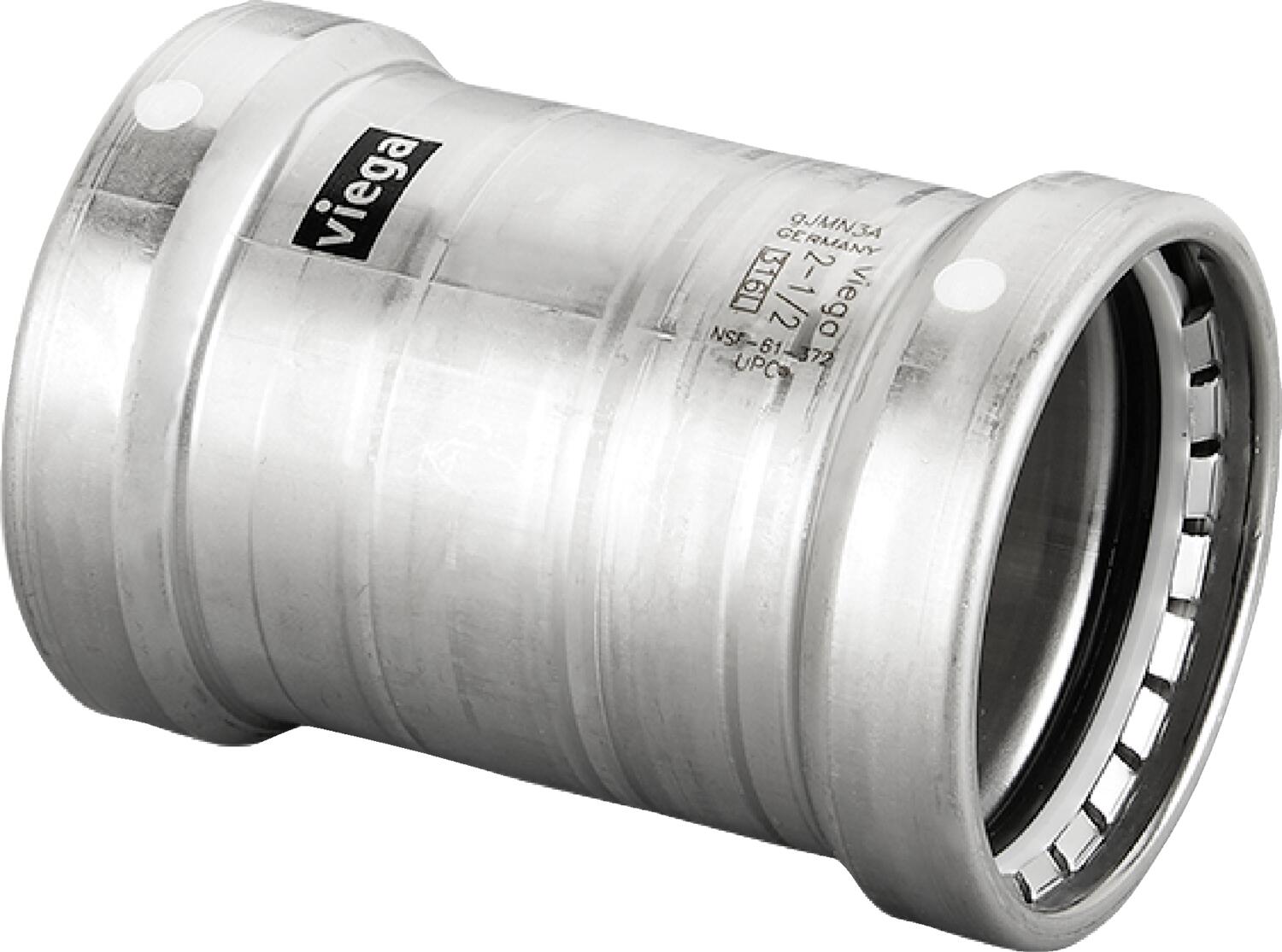 Viega Megapress Coupling 304 Stainless Steel – 4 × 4 | Viega MegaPress System (SKU: 95670)