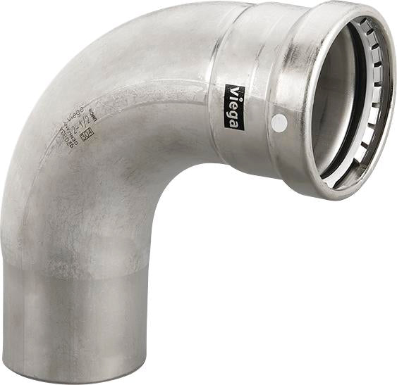 Viega Megapress 90° Street Elbow 304 Stainless Steel Ftg (ips): 21/2 – 21/2 | Viega MegaPress System (SKU: 95515)