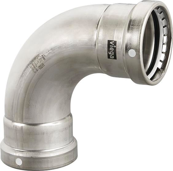 Viega Megapress 90° Elbow 316 Stainless Steel – 3 × 3 | Viega MegaPress System (SKU: 98410)