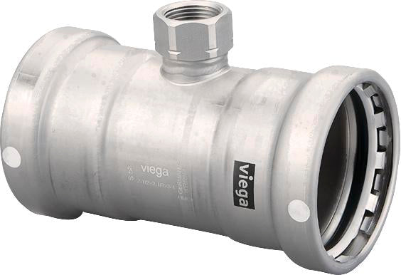 Viega Megapress Tee 316 Stainless Steel Fpt: 3/4" – 21/2 × 21/2 | Viega MegaPress System (SKU: 98420)