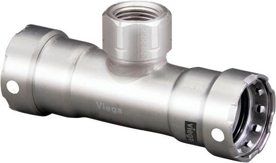 Viega Megapress Tee 304 Stainless Steel Fpt: 1 – 2 × 2 | Viega MegaPress System (SKU: 95225)