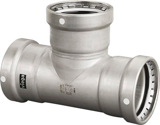 Viega Megapress Tee 316 Stainless Steel – 3 × 3 × 11/2 | Viega MegaPress System (SKU: 98465)