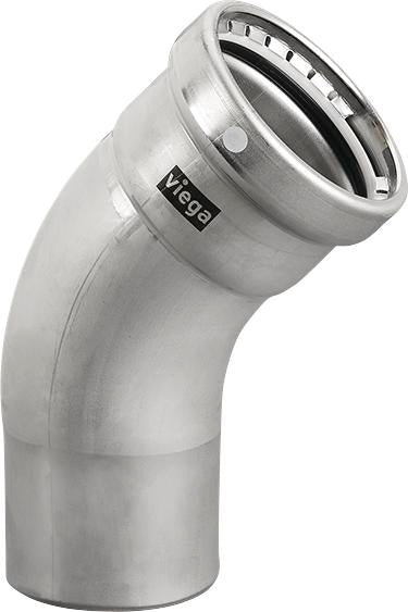 Viega Megapress 45° Street Elbow 304 Stainless Steel Ftg (ips): 21/2 – 21/2 | Viega MegaPress System (SKU: 95545)