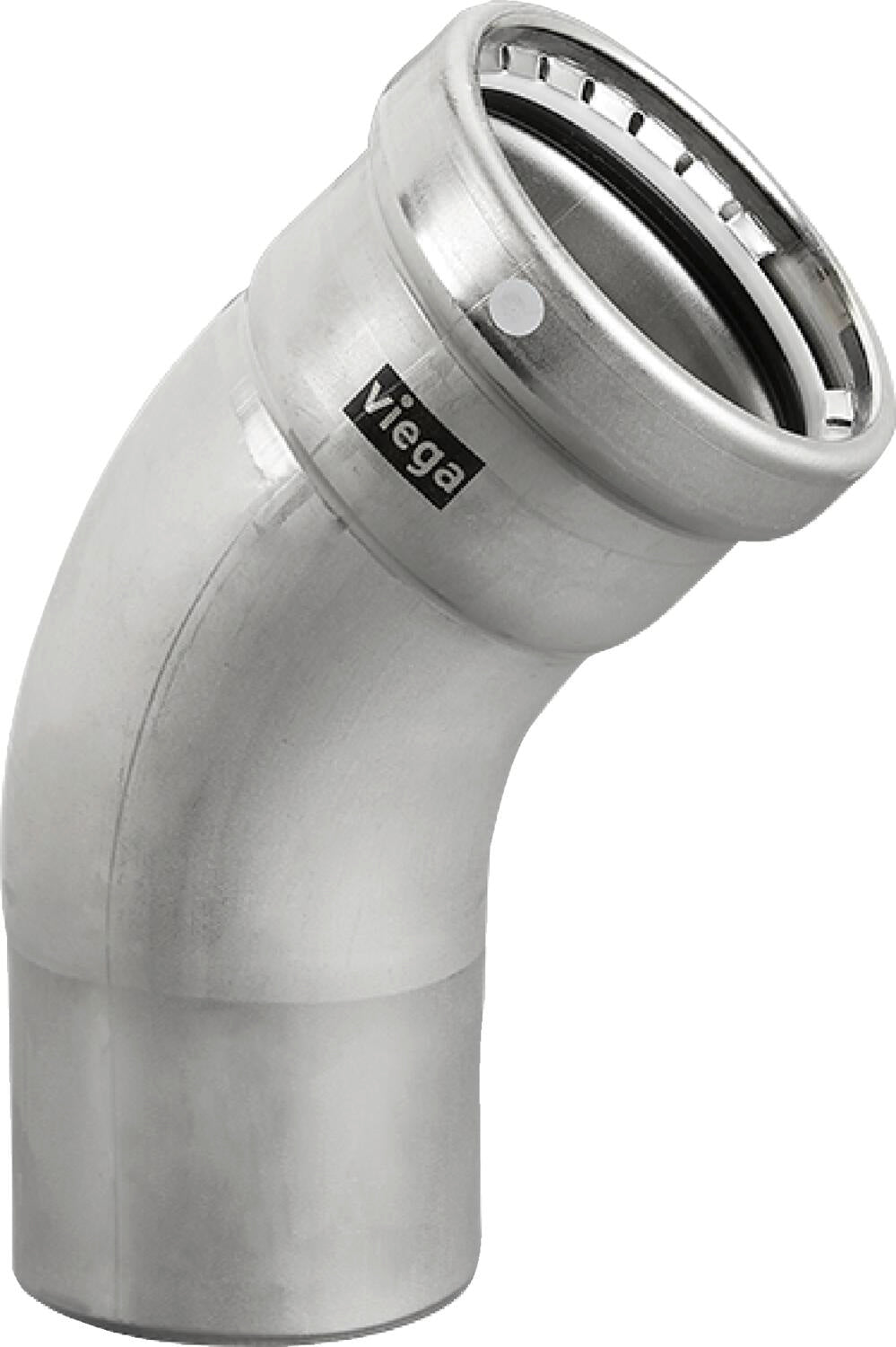 Viega Megapress 45° Street Elbow 304 Stainless Steel Ftg (ips): 4 – 4 | Viega MegaPress System (SKU: 95555)