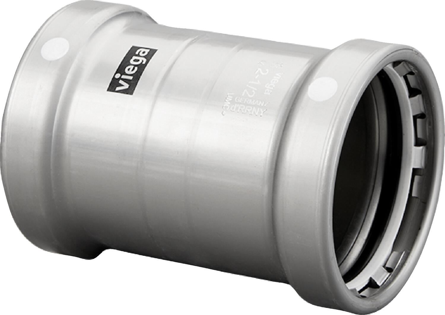 Viega Megapress Coupling Carbon Steel Zinc – Nickel Coating – 21/2 × 21/2 | Viega MegaPress System (SKU: 26685)