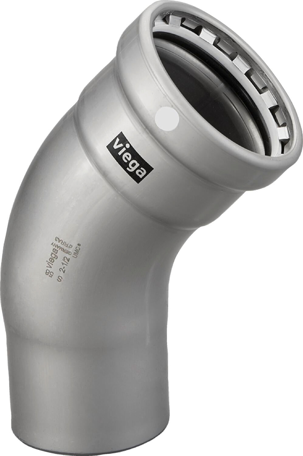 Viega Megapress 45° Street Elbow Carbon Steel Zinc – Nickel Coating Ftg (ips): 4 – 4 | Viega MegaPress System (SKU: 26555)