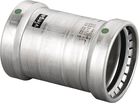 Viega Megapress Coupling 316 Stainless Steel – 21/2 × 21/2 | Viega MegaPress System (SKU: 90660)