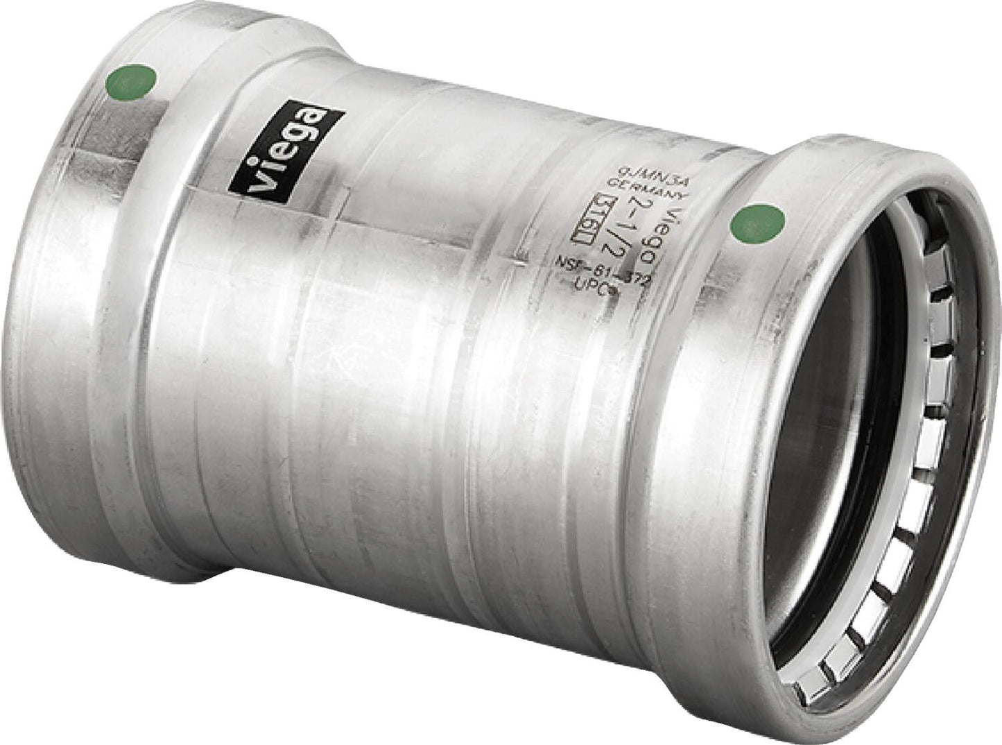 Viega Megapress Coupling 316 Stainless Steel – 4 × 4 | Viega MegaPress System (SKU: 90670)