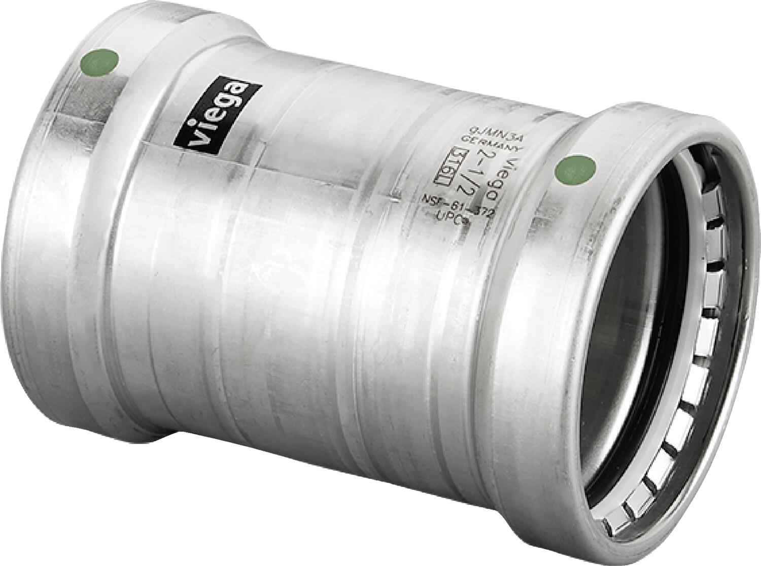 Viega Megapress Coupling 316 Stainless Steel – 4 × 4 | Viega MegaPress System (SKU: 90670)