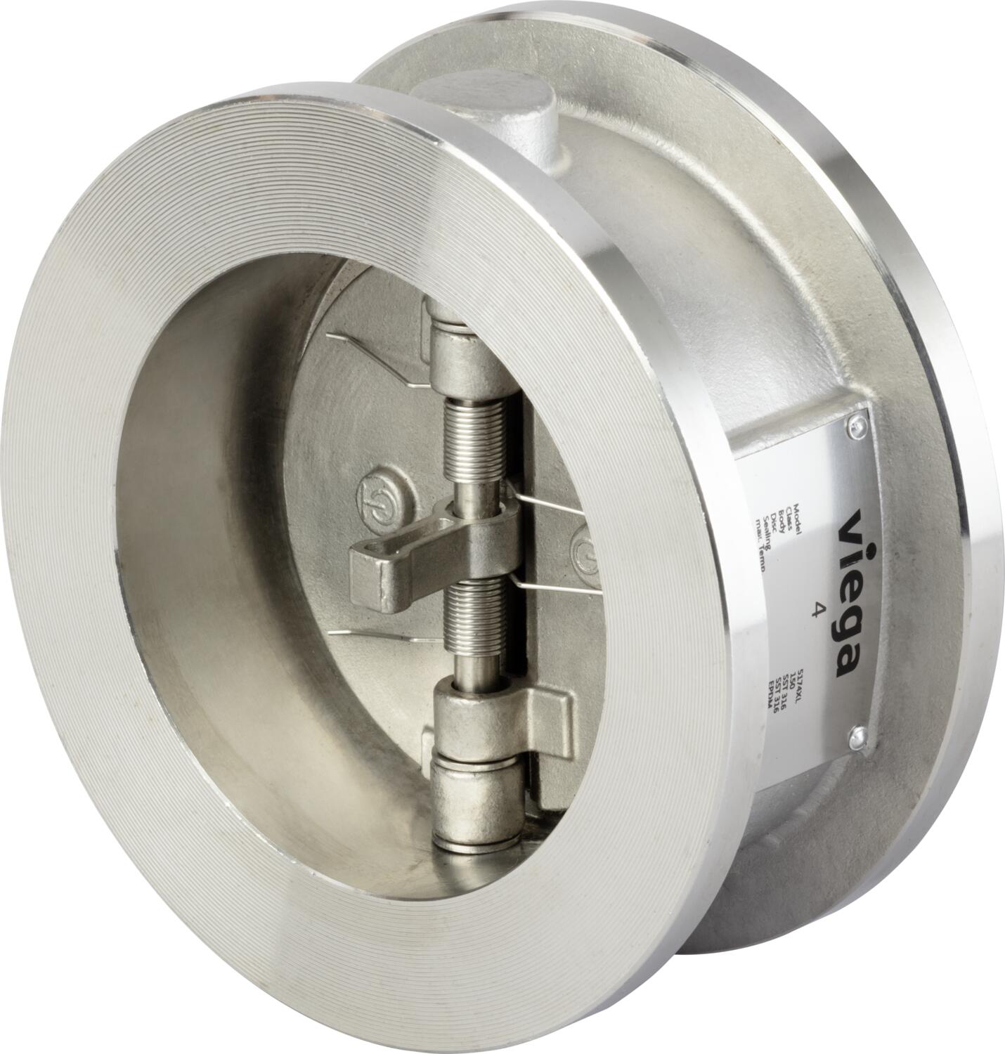 Viega Megapress 316 Wafer Check Valve, Stainless Steel 316, P1: 4; P2: 4 - Innoflo Solutions Inc.