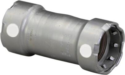 Viega Megapress Slip Coupling Carbon Steel Zinc – Nickel Coating – 11/2 × 11/2 | Viega MegaPress System (SKU: 84150)