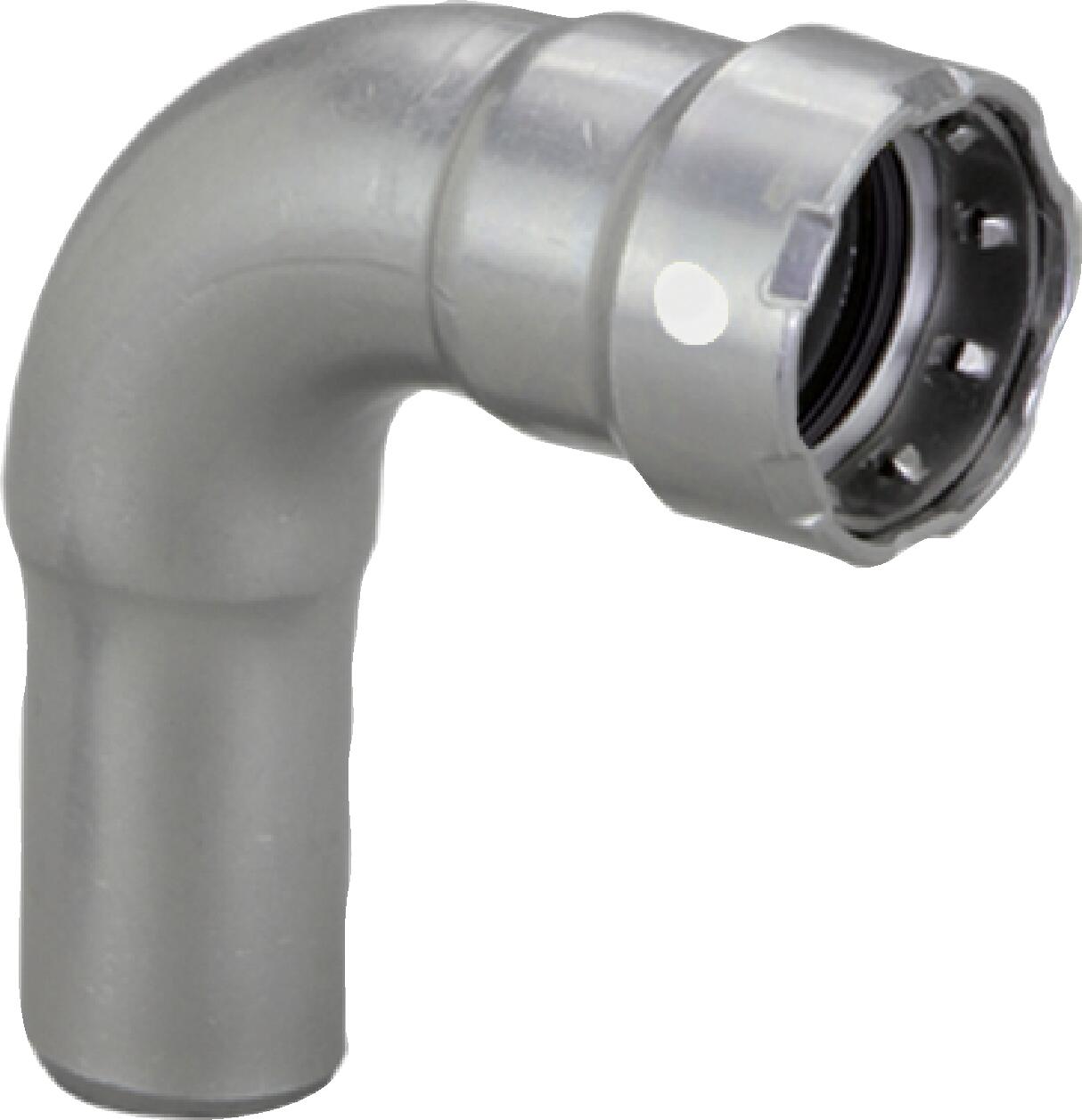 Viega Megapress 90° Street Elbow Carbon Steel Zinc – Nickel Coating Ftg (ips): 3/4" – 3/4" | Viega MegaPress System (SKU: 84880)