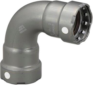 Viega Megapress 90° Elbow Carbon Steel Zinc – Nickel Coating – 11/4 × 11/4 | Viega MegaPress System (SKU: 84320)