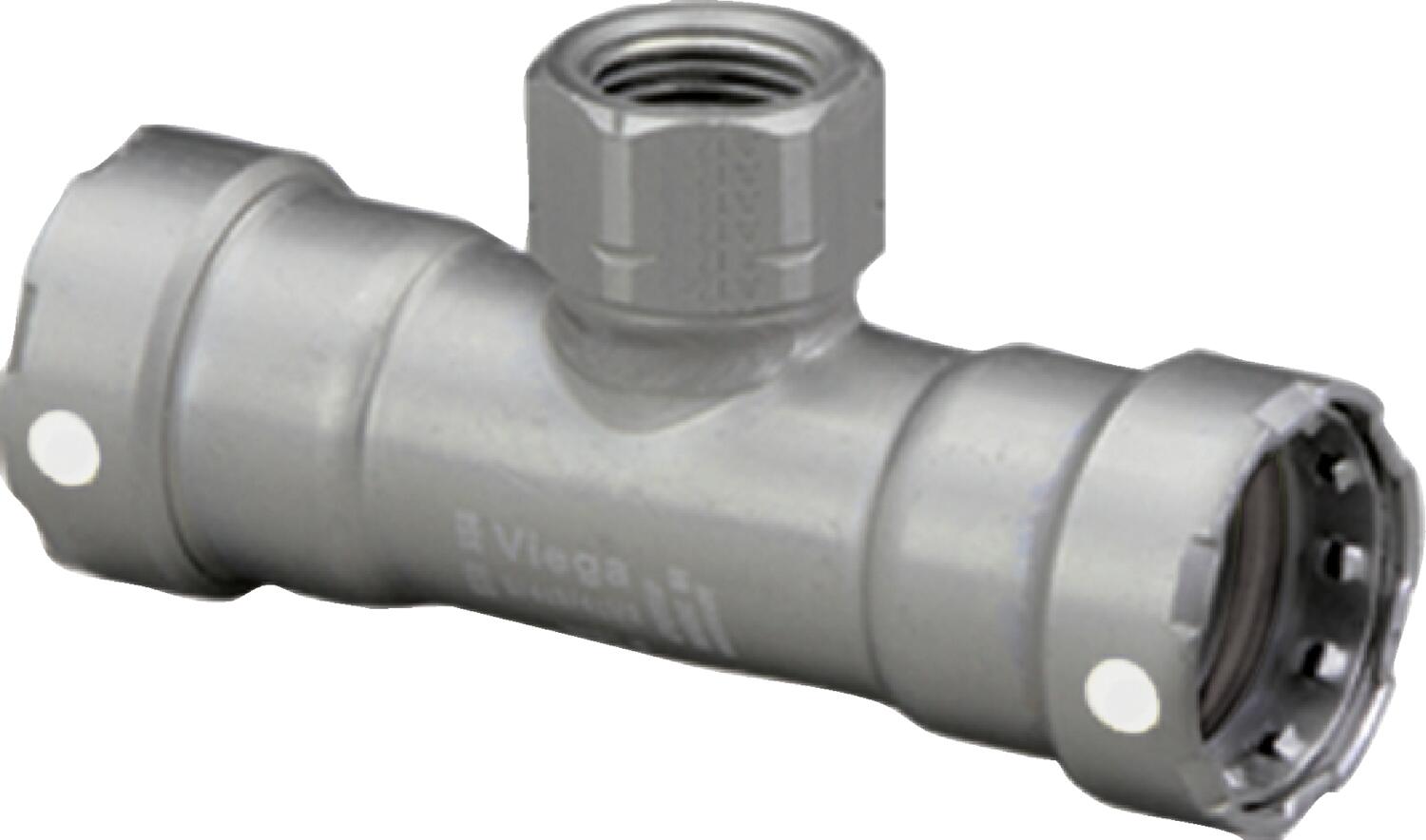 Viega Megapress Tee, Carbon Steel, Zinc-nickel Coating, P1: 1¼; P2: 1¼; Fpt: ¾ - Innoflo Solutions Inc.
