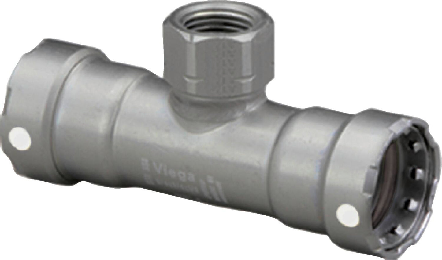 Viega Megapress Tee, Carbon Steel, Zinc-nickel Coating, P1: 1; P2: 1; Fpt: ¾ - Innoflo Solutions Inc.