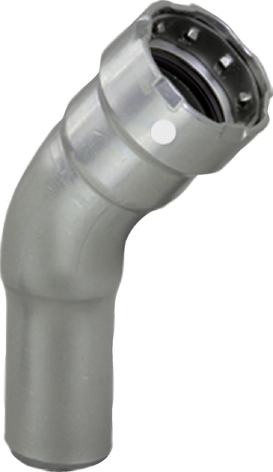 Viega Megapress 45° Street Elbow Carbon Steel Zinc – Nickel Coating Ftg (ips): 1/2" – 1/2" | Viega MegaPress System (SKU: 84905)