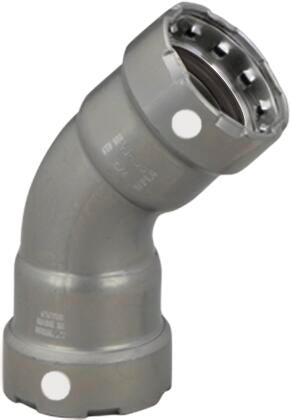 Viega Megapress 45° Elbow Carbon Steel Zinc – Nickel Coating – 11/4 × 11/4 | Viega MegaPress System (SKU: 84350)