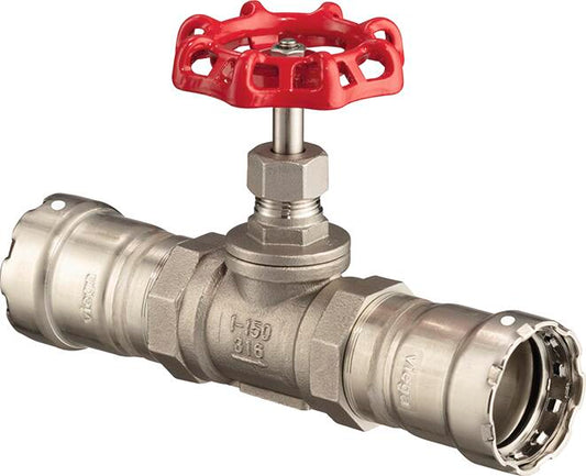 Viega Megapress Fkm Globe Valve, Stainless Steel 316, P1: ½; P2: ½ - Innoflo Solutions Inc.