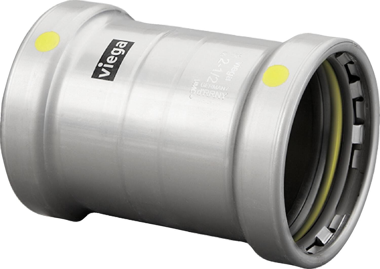 Viega Megapressg Coupling Carbon Steel Zinc – Nickel Coating – 3 × 3 | Viega MegaPressG System (SKU: 28790)