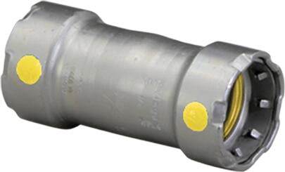 Viega Megapressg Coupling Carbon Steel Zinc – Nickel Coating – 11/2 × 11/2 | Viega MegaPressG System (SKU: 25051)