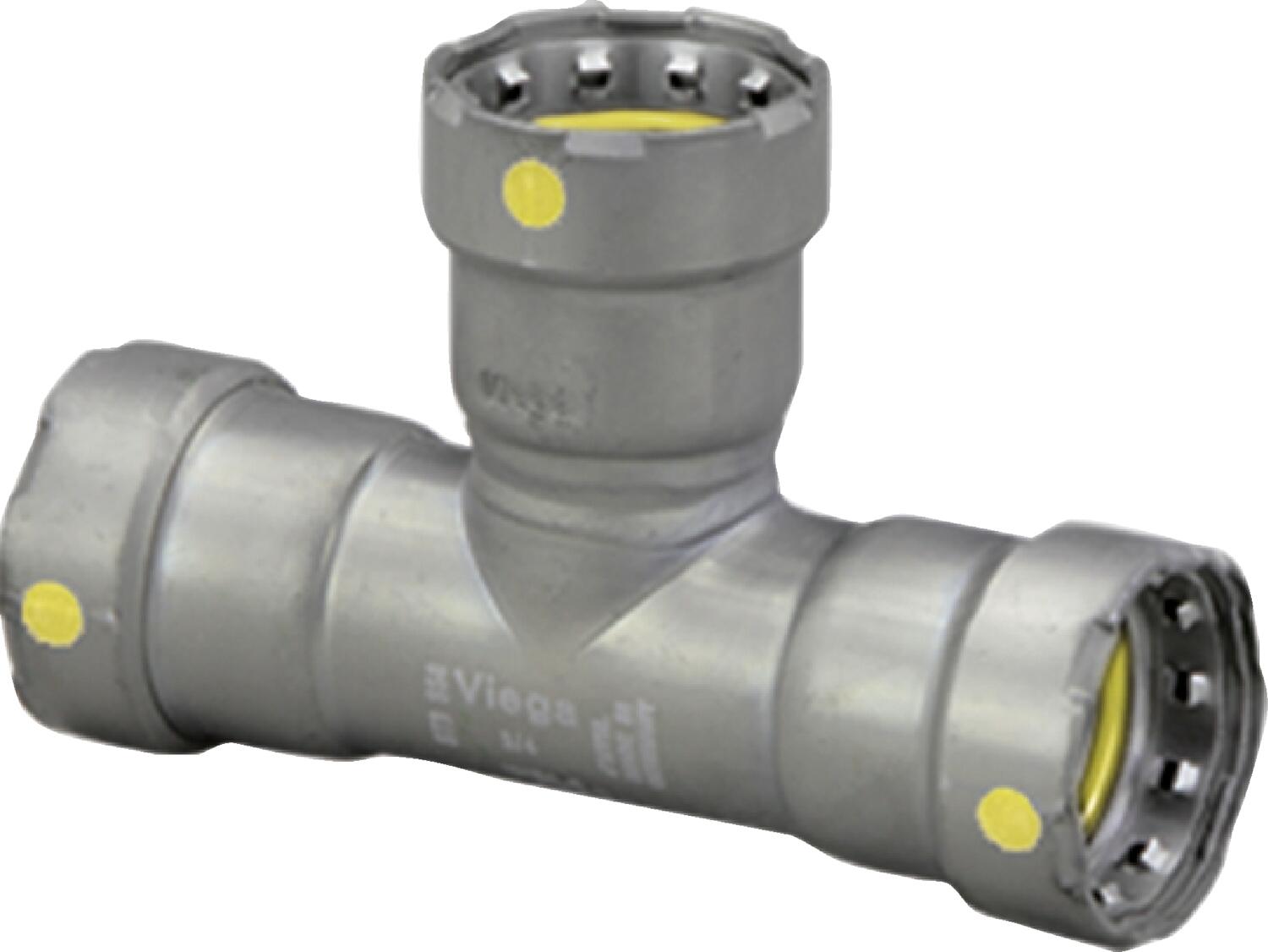 Viega Megapressg Tee Carbon Steel Zinc – Nickel Coating – 1 × 1 × 1 | Viega MegaPressG System (SKU: 25311)