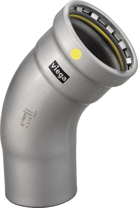 Viega Megapressg 45° Street Elbow Carbon Steel Zinc – Nickel Coating Ftg (ips): 4 – 4 | Viega MegaPressG System (SKU: 28655)