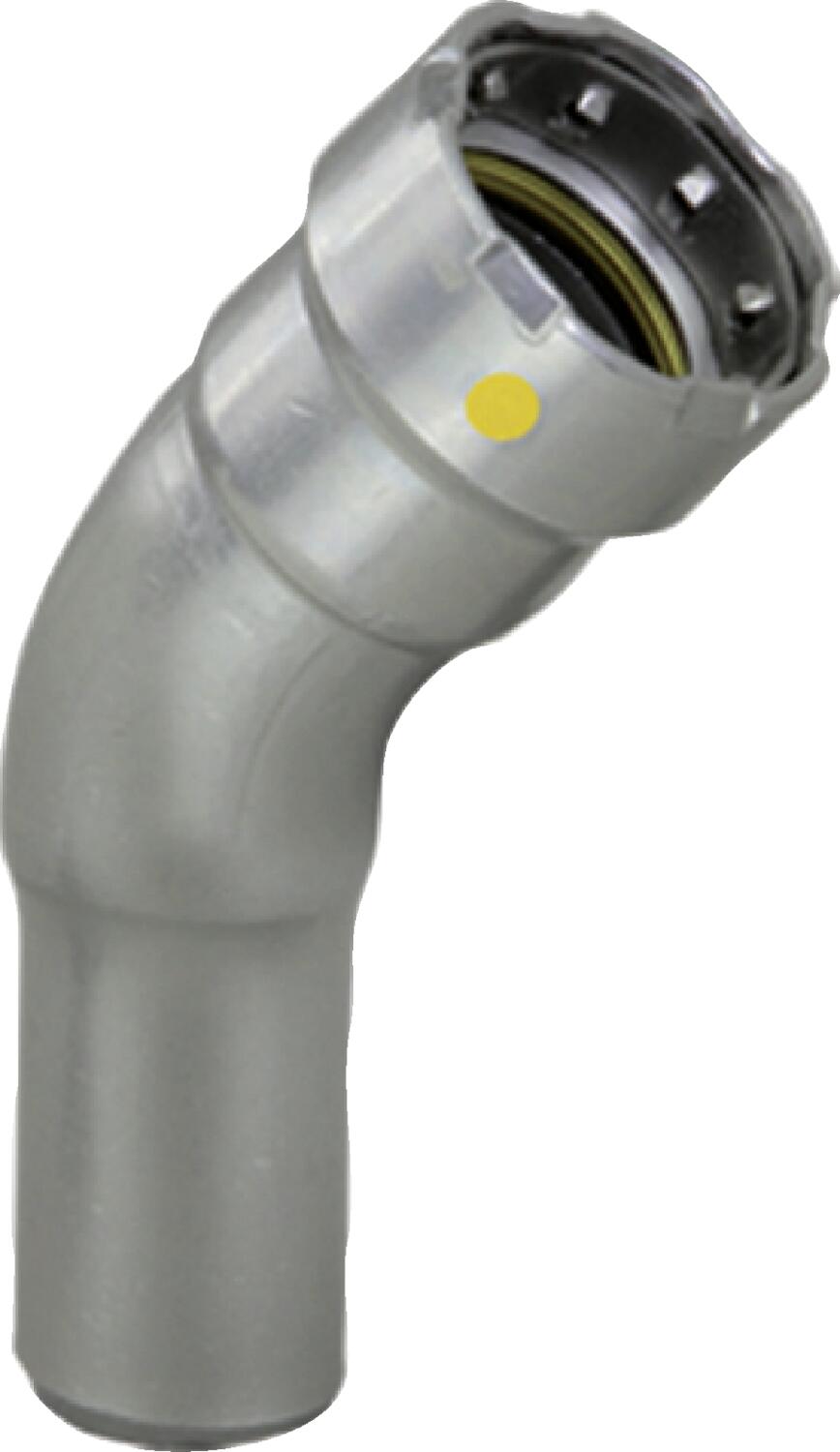 Viega Megapressg 45° Street Elbow Carbon Steel Zinc – Nickel Coating Ftg (ips): 11/4 – 11/4 | Viega MegaPressG System (SKU: 26116)
