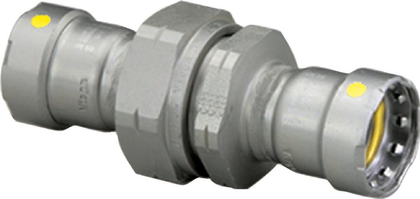 Viega Megapressg Union Carbon Steel Zinc – Nickel Coating – 1/2" × 1/2" | Viega MegaPressG System (SKU: 25701)