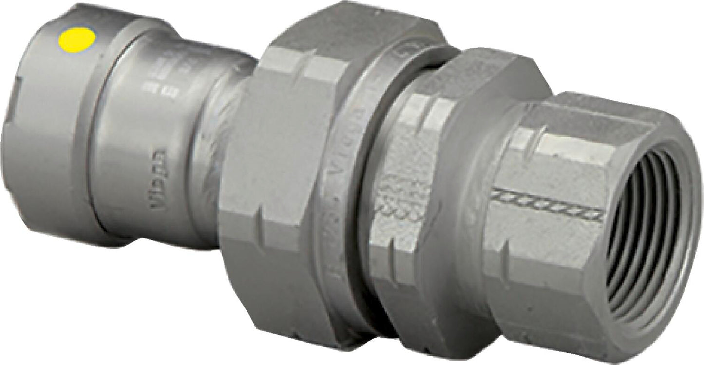 Viega Megapressg Union Carbon Steel Zinc – Nickel Coating Fpt: 11/2 – 11/2 | Viega MegaPressG System (SKU: 25671)