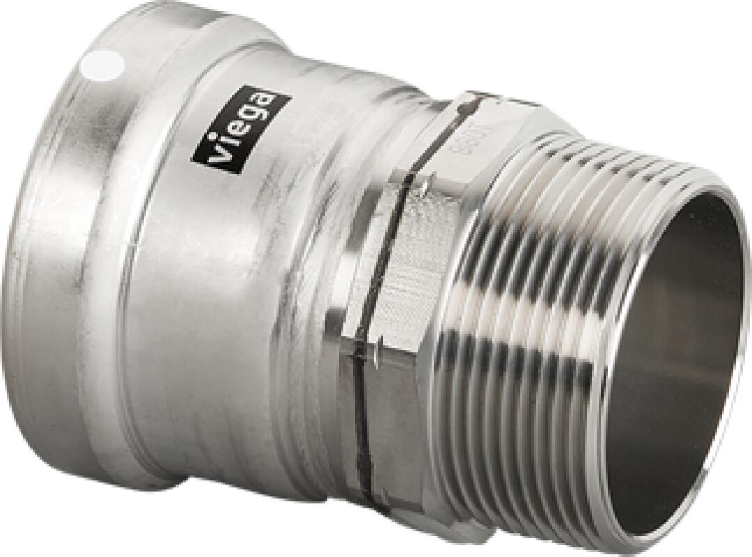 Viega Megapress Adapter 316 Stainless Steel Mpt: 4 – 4 | Viega MegaPress System (SKU: 98310)