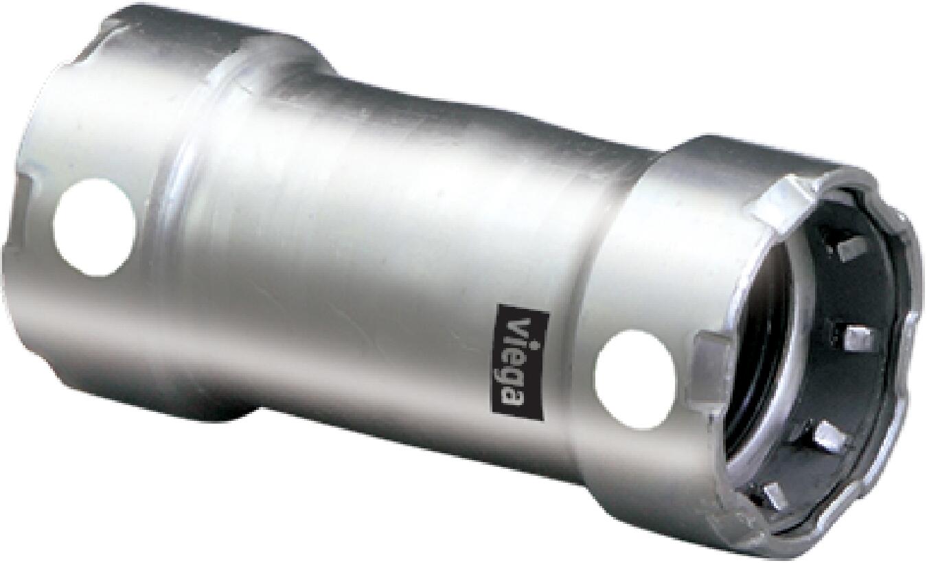 Viega Megapress Slip Coupling 316 Stainless Steel – 1/2" × 1/2" | Viega MegaPress System (SKU: 91290)