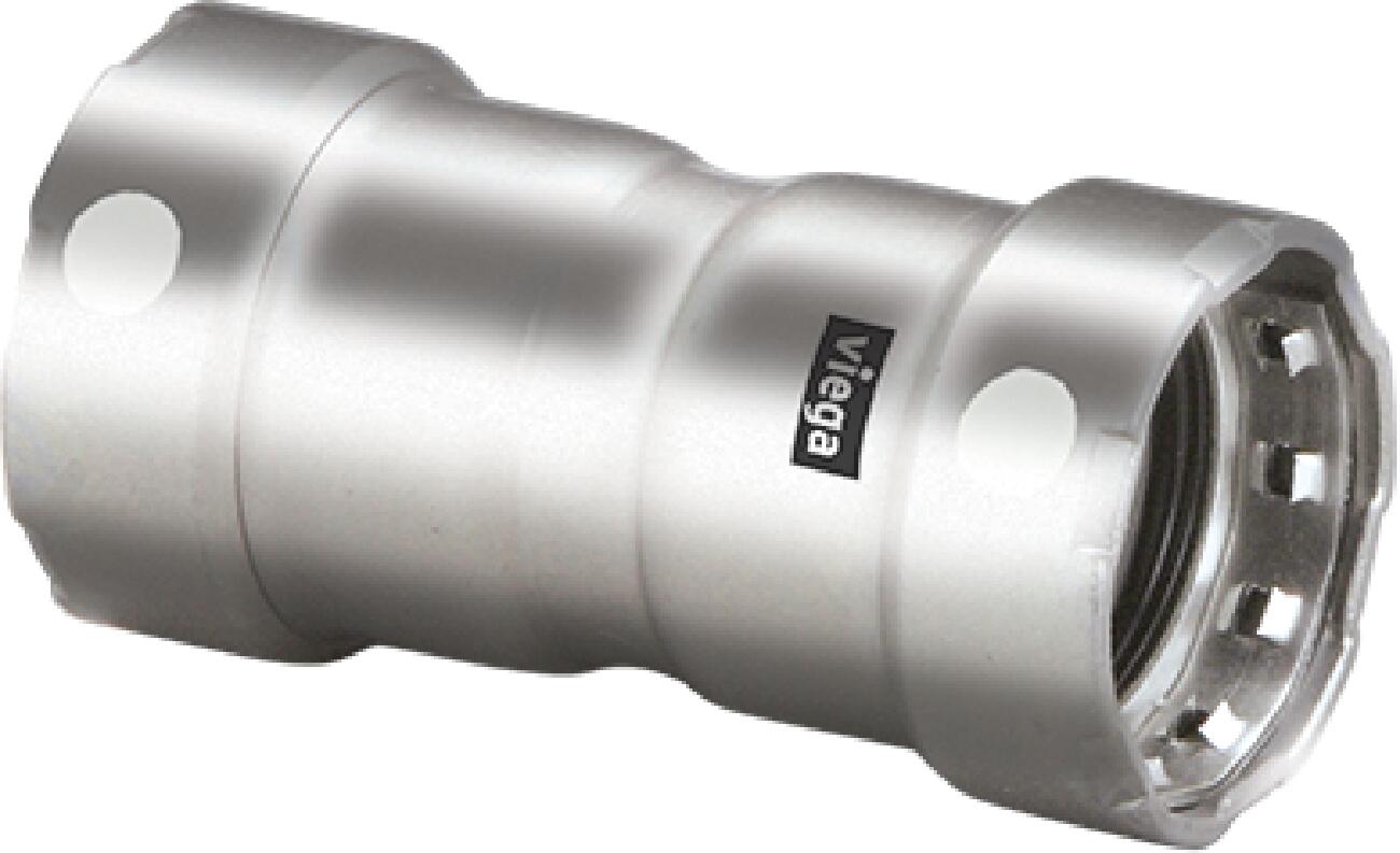 Viega Megapress Coupling 316 Stainless Steel – 11/4 × 11/4 | Viega MegaPress System (SKU: 91115)