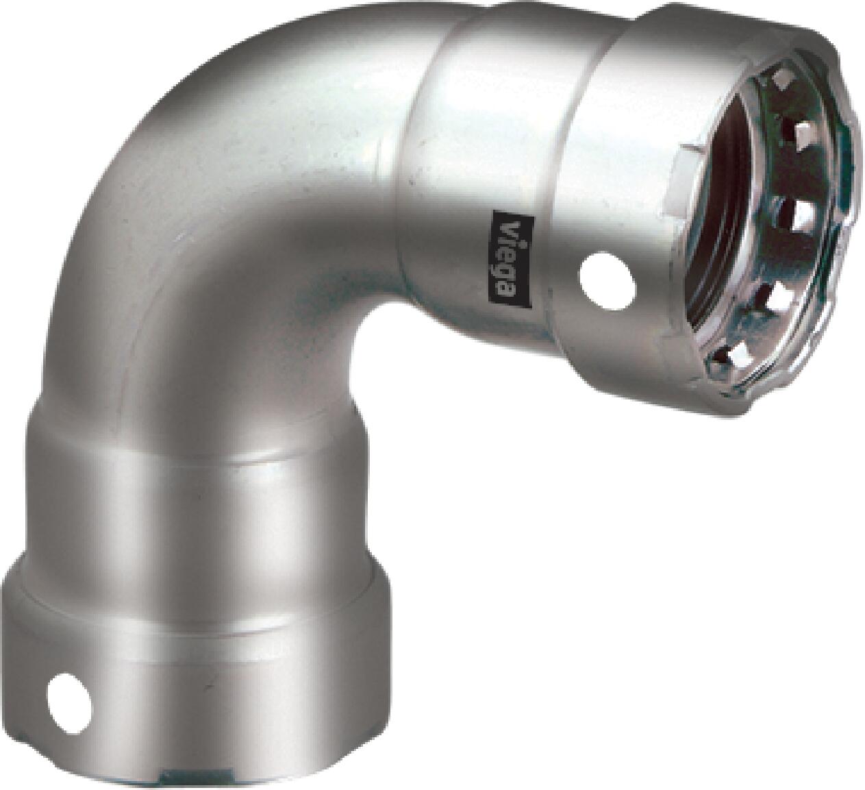 Viega Megapress 90° Elbow 316 Stainless Steel – 1/2" × 1/2" | Viega MegaPress System (SKU: 91695)