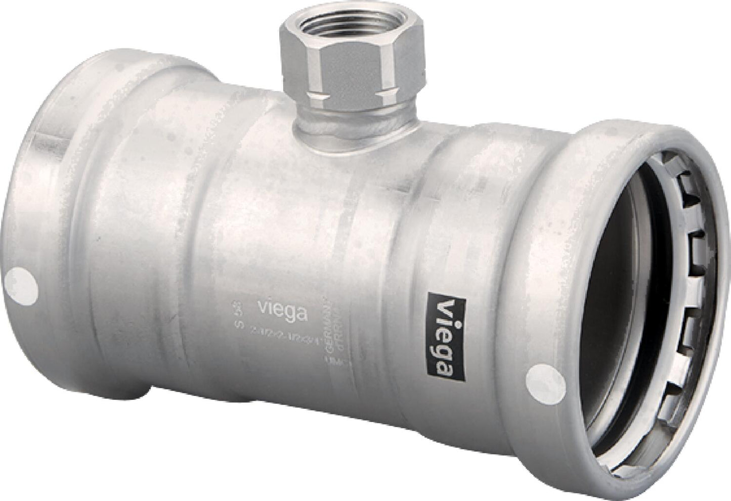 Viega Megapress Tee 316 Stainless Steel Fpt: 3/4" – 3 × 3 | Viega MegaPress System (SKU: 98425)