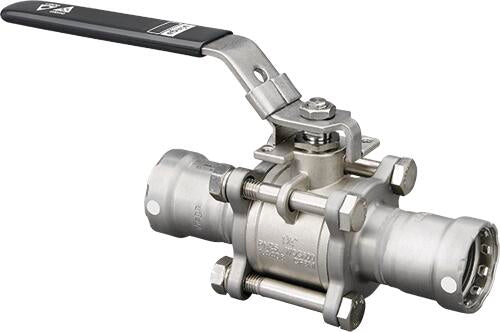 Viega Megapress 316 3 – Piece Ball Valve 316 Stainless Steel – 11/2 × 11/2 | Viega MegaPress System (SKU: 86920)