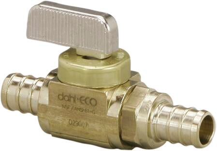 Viega Pureflow Crimp Stop Valve Brass Crimp1: 1/2" Crimp2: 1/2" – P1: 1/2" × P2: 1/2" – P1: 1/2" Crimp2: 1/2" – P1: 1/2" × P2: 1/2" | Viega ProPress System (SKU: 46031)